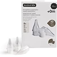 SUAVINEX 400287 - Pack 10 recambios Aspirador nasal anatómico. para bebés +0 meses. 10 puntas blanditas + 10 Esponjitas…